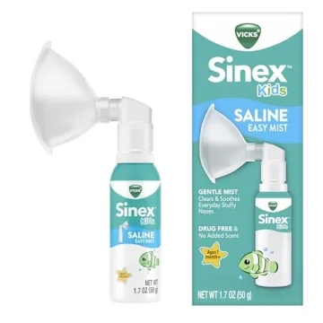 Vicks Sinex Kids Saline Easy Mist - Gentle Nasal Relief for Ages 1 Month+