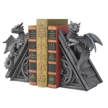 Design Toscano Castle Dragon Bookends: Unique Gothic Decor
