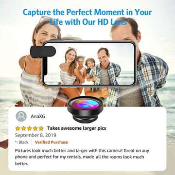 Upgraded Phone Camera Lens Kit with LED Selfie Light