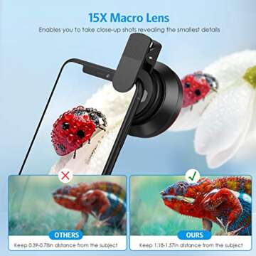 Upgraded Phone Camera Lens Kit with LED Selfie Light