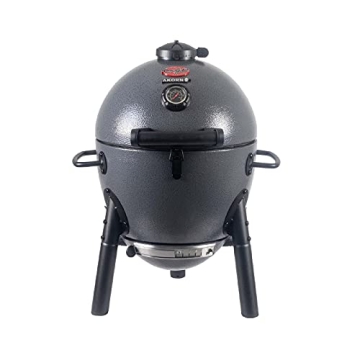 Portable Kamado Charcoal Grill with Cast Iron Grates
