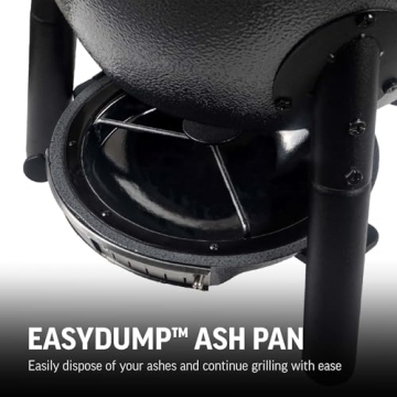 Portable Kamado Charcoal Grill with Cast Iron Grates