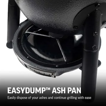 Portable Kamado Charcoal Grill with Cast Iron Grates