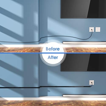 Yecaye 125in Black Cord Hider - Cable Management Kit