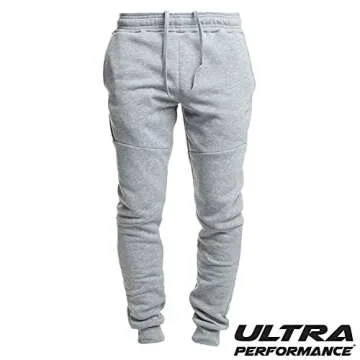 Ultra Performance 3 Pack Fleece Active Tech Joggers for Men with Zipper Pockets