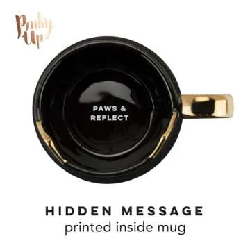 Pinky Up Chloe Black Cat Ceramic Coffee Mugs, Hot Tea Cups, Cute Travel Mug, Latte Cup, Drinking Glasses for Chocolate, Milk, Cocktails, Mocktails, Home Kitchen, 12 oz, Set of 1