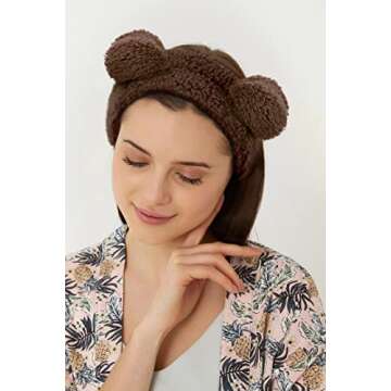 Cute Bear Ears Spa Headband for Makeup and Beauty