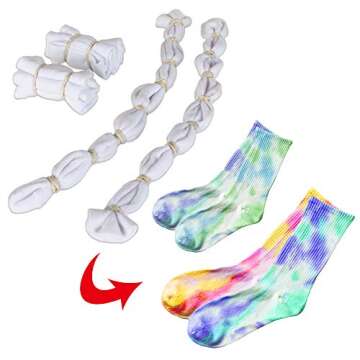 Klever Kits Tie Dye Set with 8 Colors and Socks, Fun Crafts