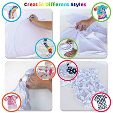 Klever Kits Tie Dye Set with 8 Colors and Socks, Fun Crafts
