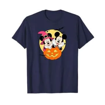 Official Disney Mickey and Minnie Halloween T-Shirt - Perfect for Festivities