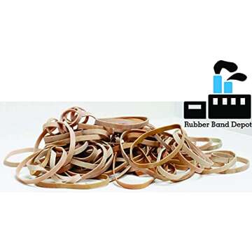 Rubber Band Depot 3-1/2 Inches Long x 1/16 Inch Wide, THIN Rubber Bands, All Purpose Rubber Bands, Rubber Band Measurements: Size #19 - 1/4 Pound Bag - Approximately 335 Rubber Bands