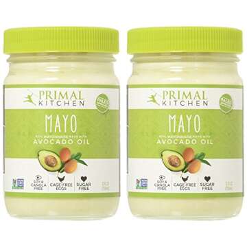 Primal Kitchen - Avocado Oil Mayo, Gluten and Dairy Free, Whole30 and Paleo Approved (12 oz, 2 Jars)
