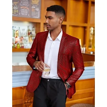 Stylish COOFANDY Men's Metallic Regular Fit Blazer