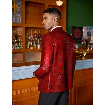 Stylish COOFANDY Men's Metallic Regular Fit Blazer
