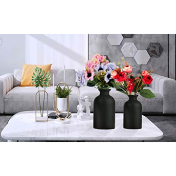 Elegant OTDCGI Ceramic Black Small Vase for Modern Decor