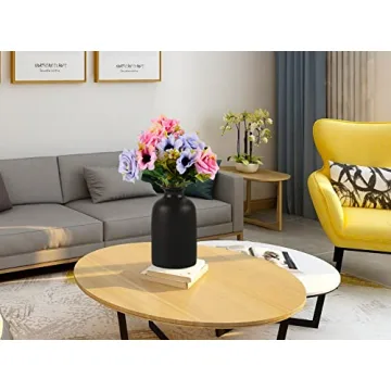 Elegant OTDCGI Ceramic Black Small Vase for Modern Decor