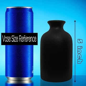 Elegant OTDCGI Ceramic Black Small Vase for Modern Decor