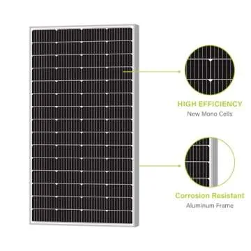Newpowa 180W(Watt) Solar Panel12V Monocrystalline High Efficiency PV Module Off Grid for RV Trailer Camper Rooftop
