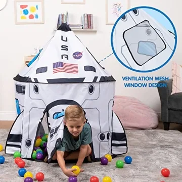 JOYIN Rocket Ship Play Tent for Indoor Outdoor Adventure