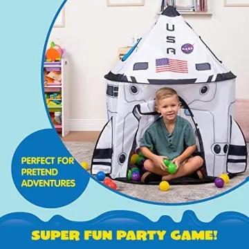 JOYIN Rocket Ship Play Tent for Indoor Outdoor Adventure