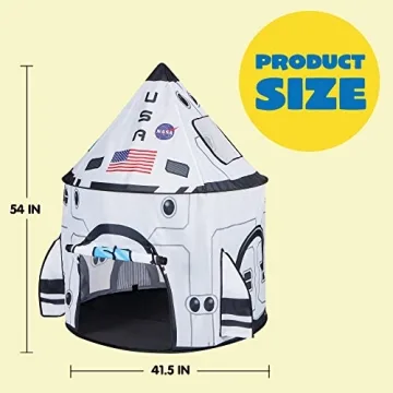JOYIN Rocket Ship Play Tent for Indoor Outdoor Adventure