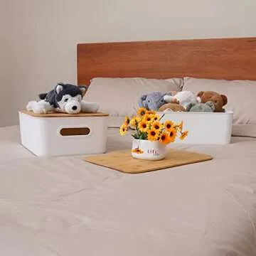 Stylish CityLife Storage Bins with Bamboo Lids