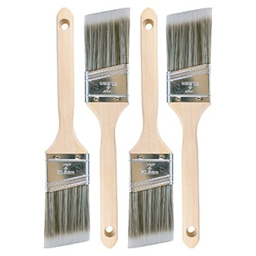 Vermeer Paint Brushes - 4-Pack - 2" Angle Sash Brushes for All Latex and Oil Paints & Stains - Home ...