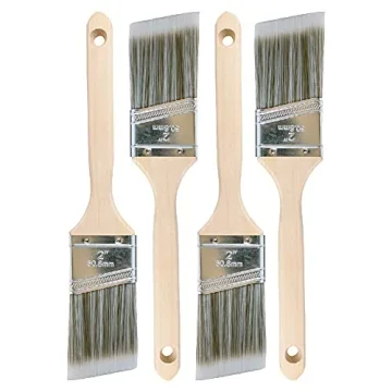 Vermeer Paint Brushes - 4-Pack - 2" Angle Sash Brushes for All Latex and Oil Paints & Stains - Home ...