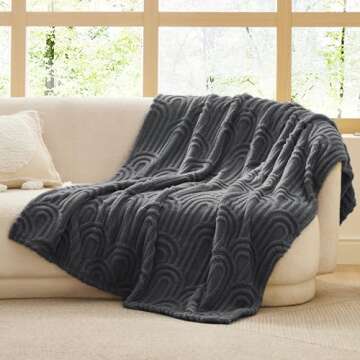 Bedsure Grey Throw Blanket - Ultra Soft & Cozy Fleece