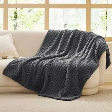 Bedsure Grey Throw Blanket - Ultra Soft & Cozy Fleece