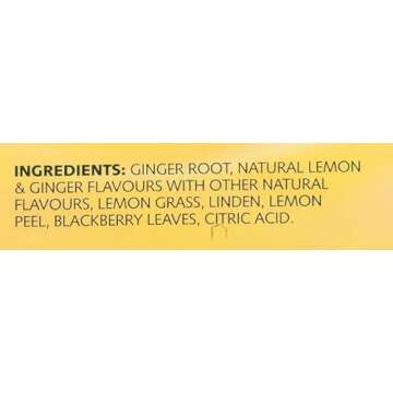 Twinings Lemon & Ginger Herbal Tea Bags, 25 Count Pack of 6