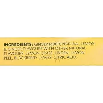 Twinings Lemon & Ginger Herbal Tea Bags, 25 Count Pack of 6