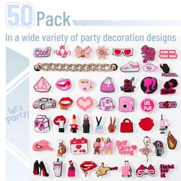 Mr. Pen- Different Charms, 50 Pcs, PVC Random Different Charms, Decoration Charms for Decoration, Charm, Cute Charms, Charms Bulk, Charms Pack, Random Charms