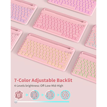 seenda Backlit Bluetooth Keyboard with Multi-Device Support