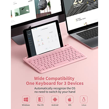 seenda Backlit Bluetooth Keyboard with Multi-Device Support