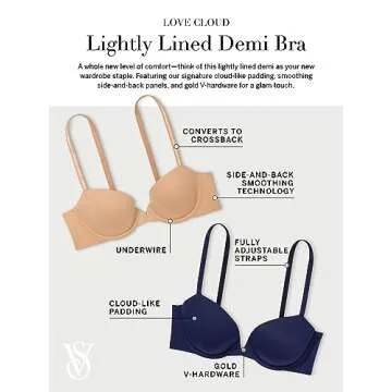 Victoria's Secret Love Cloud Demi Bra for Women 32B