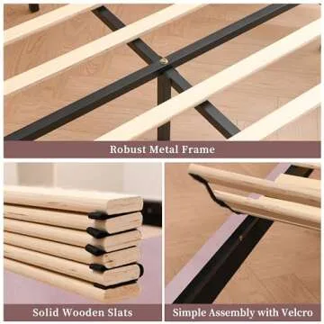 Stylish Zanmintaobo Upholstered Platform Bed Frame