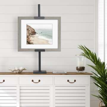 Americanflat Adjustable Tabletop Easel Stand for Picture Frames up to 28" - Ideal Picture Frame Stand for Art, Signs, or Photos - Use Easel Stand for Home or Events - Adjustable Picture Stand in Black