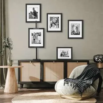 Americanflat Adjustable Tabletop Easel Stand for Picture Frames up to 28" - Ideal Picture Frame Stand for Art, Signs, or Photos - Use Easel Stand for Home or Events - Adjustable Picture Stand in Black