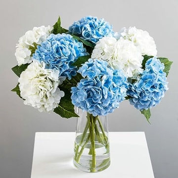 ZooeyRoose 21'' Large Faux Hydrangea Flowers for Elegant Decor