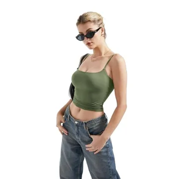 SUUKSESS Sexy Square Neck Tank Top for Women