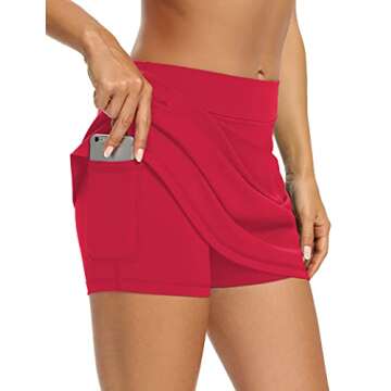 LouKeith Women’s Skirts Tennis Golf High Waisted Casual Summer Shorts Skorts with Pockets for Athl...