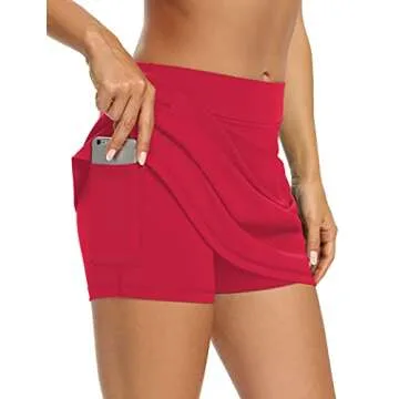 LouKeith Women’s Skirts Tennis Golf High Waisted Casual Summer Shorts Skorts with Pockets for Athl...