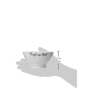 Pillivuyt Cafe Au Lait Coffee Bowl, Elegant White Porcelain
