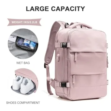 Coowoz Large Travel Backpack - Waterproof & Versatile