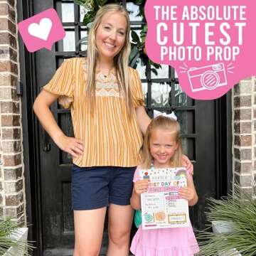 First Day of School Sign – 10 Double-Sided First & Last Day Boards, 8x10 Back to School Sign Photo...