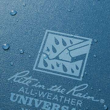Rite In The Rain Weatherproof Hard Cover Notebook, 6.75" x 8.75", Blue Cover, Universal Pattern (No. 270F-LG)