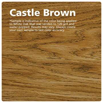 Rubio Monocoat Wood Stain & Finish 175 ft² - Castle Brown | Oil Plus 2C | Quick-Dry, Eco-Friendly L...