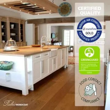 Rubio Monocoat Wood Stain & Finish 175 ft² - Castle Brown | Oil Plus 2C | Quick-Dry, Eco-Friendly Linseed Wood Oil for Indoor Use, Includes Accelerator (Part B) | Protector | 350 ml