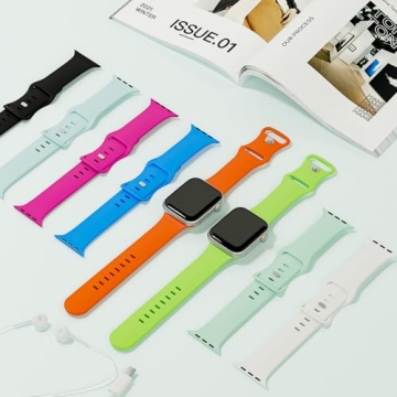 Foufousun Sport Band - Soft Silicone Waterproof Replacement Strap for Apple Watch